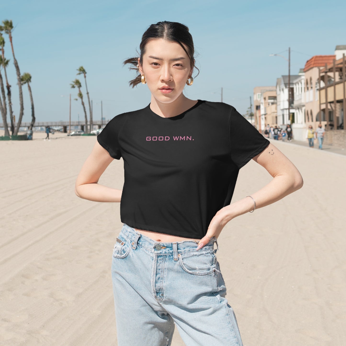 GOOD WMN Cropped Tee | GOOD Woman Women's Flowy Cropped Tee
