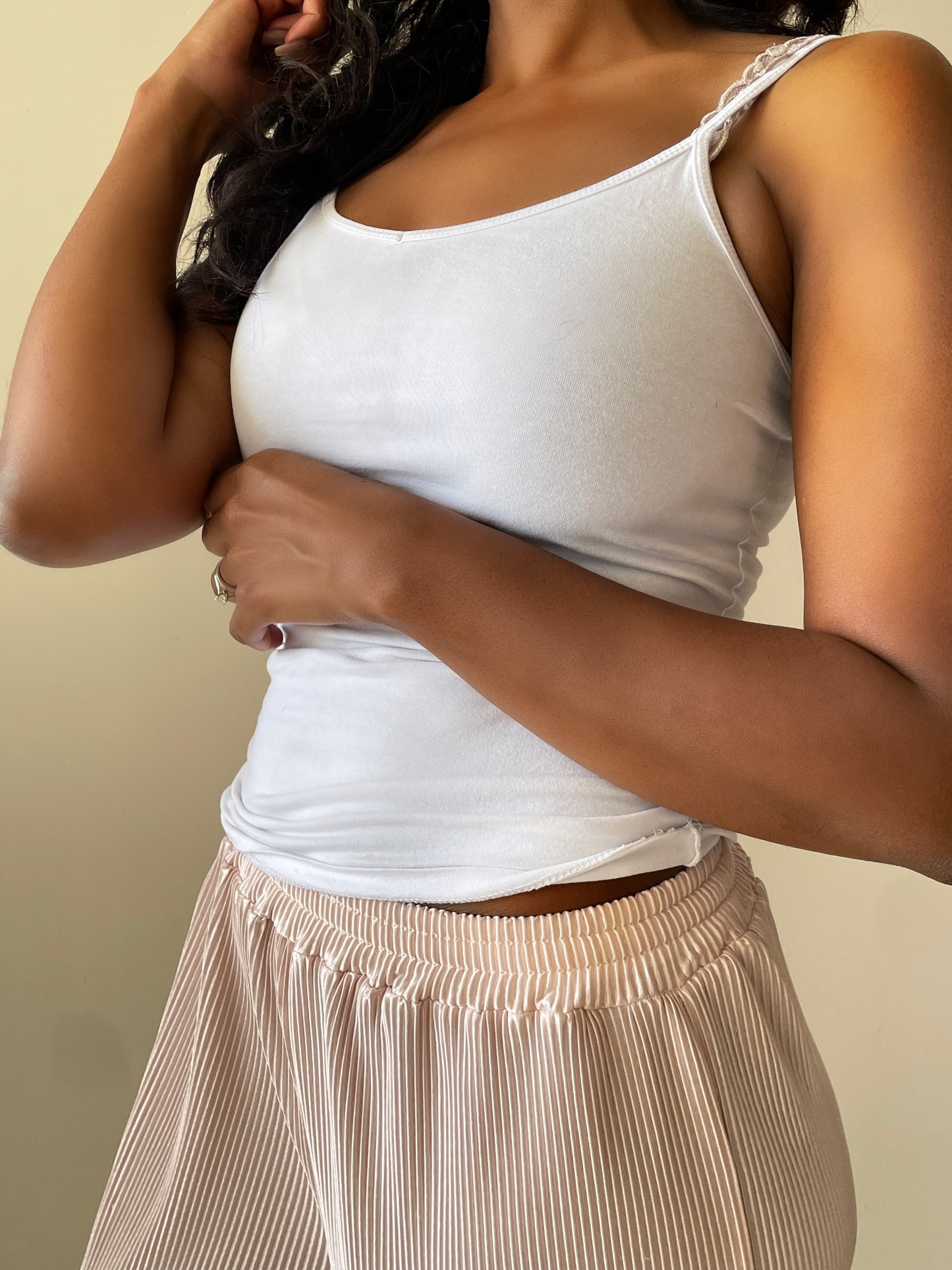 Pleated Flared Wide Leg Pants