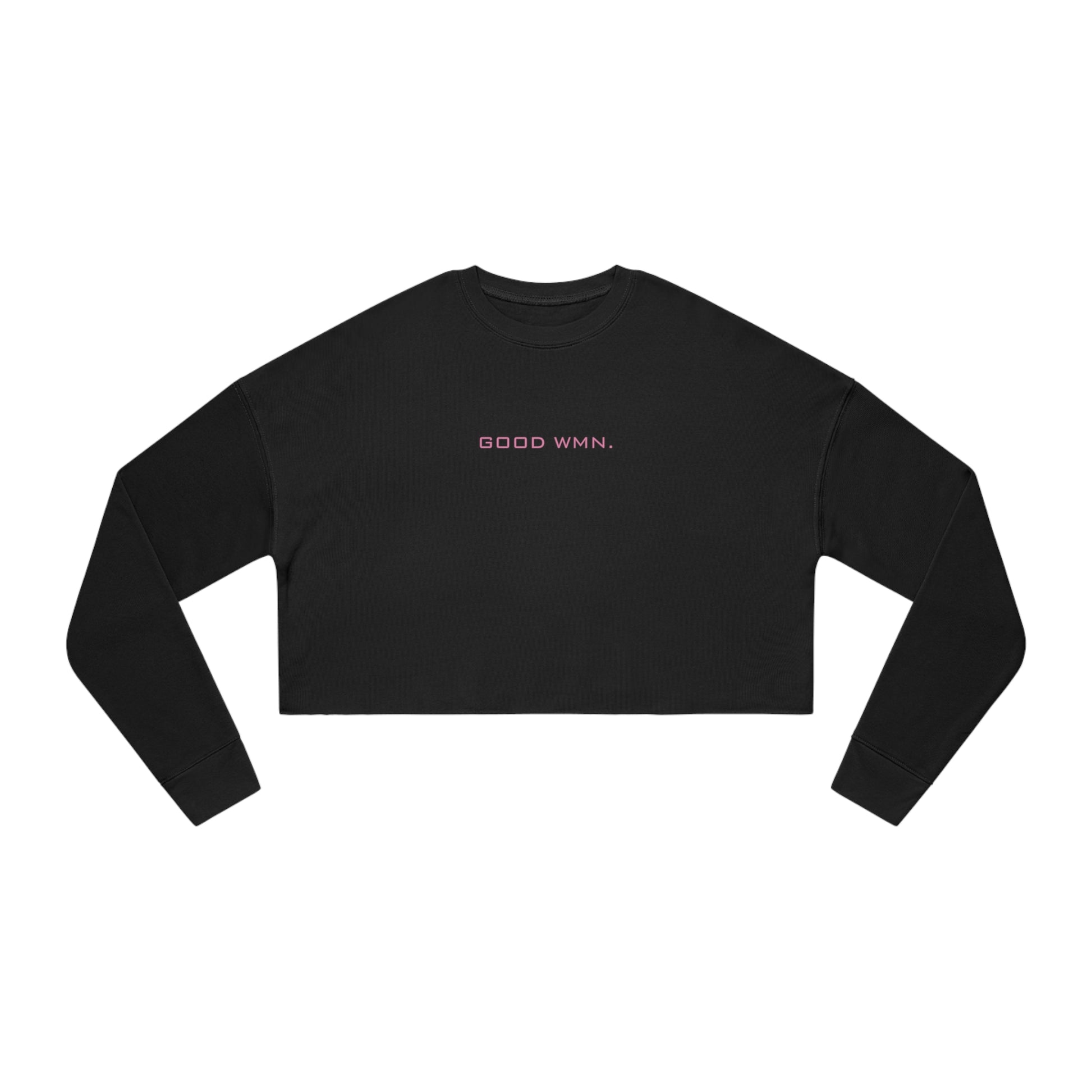 GOOD WMN sweatshirt cropped sweatshirt in black, front
