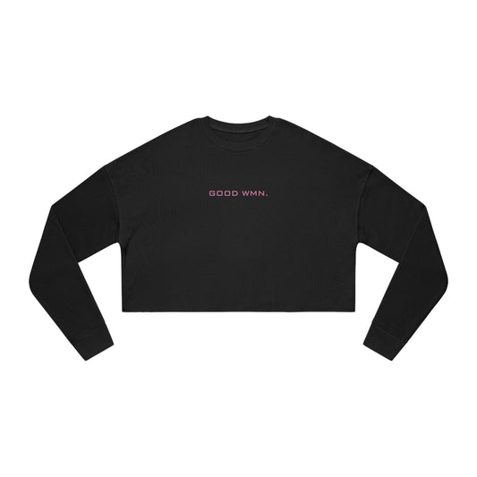 GOOD WMN sweatshirt cropped sweatshirt in black, front