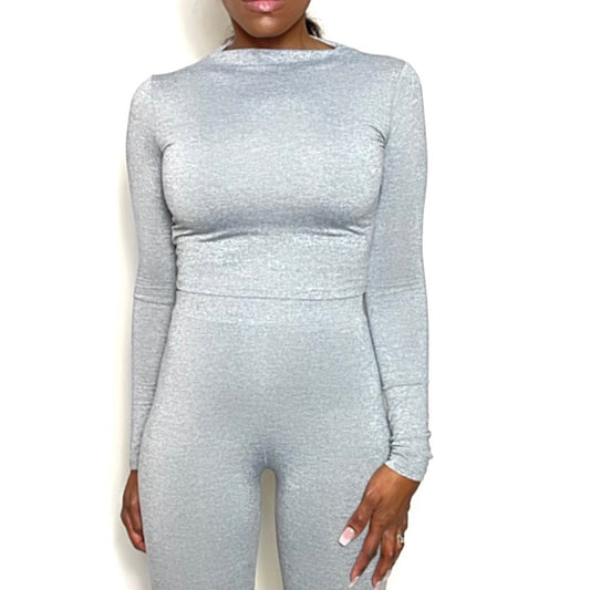 Front High Waisted Leggings for Women Gray EveryDay Stretch Legging