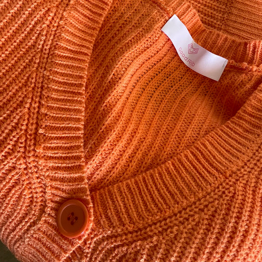 Cozy Doll Knit Sweater Shorts Fire Mandarin