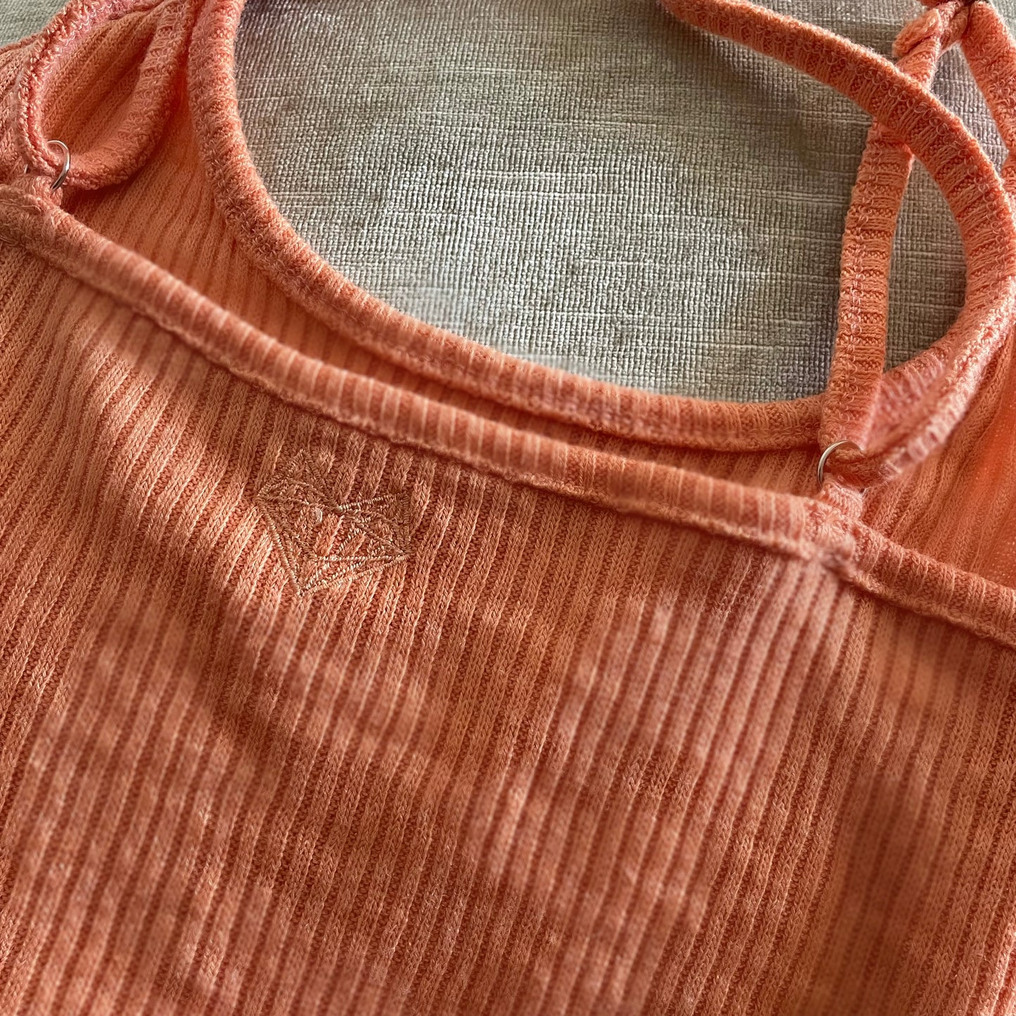 sleeveless knit slip dressin tangerine orange