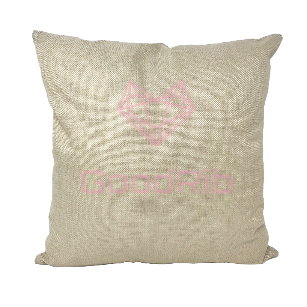 RibGear Pink Throw Pillow with Insert