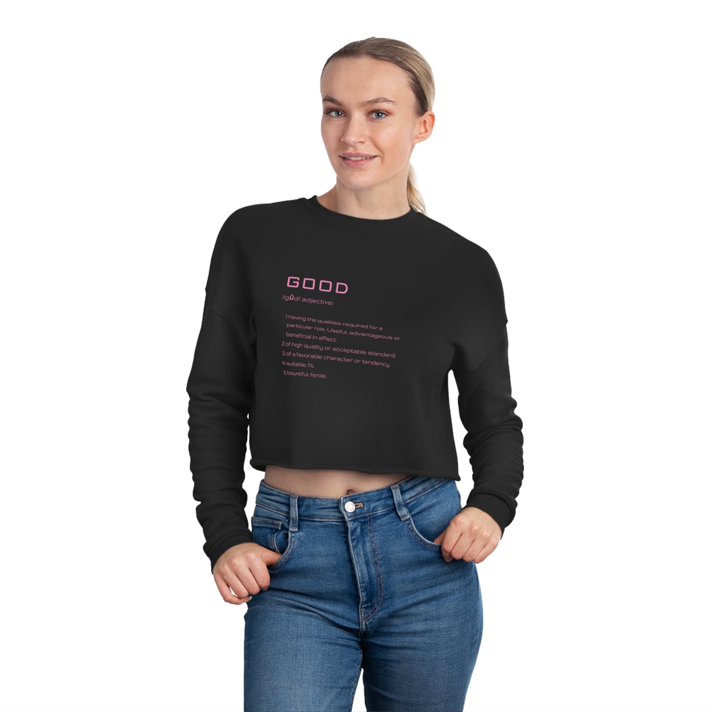 GOOD Defined Women's Cropped Sweatshirt | Good Definition Sweatshirt