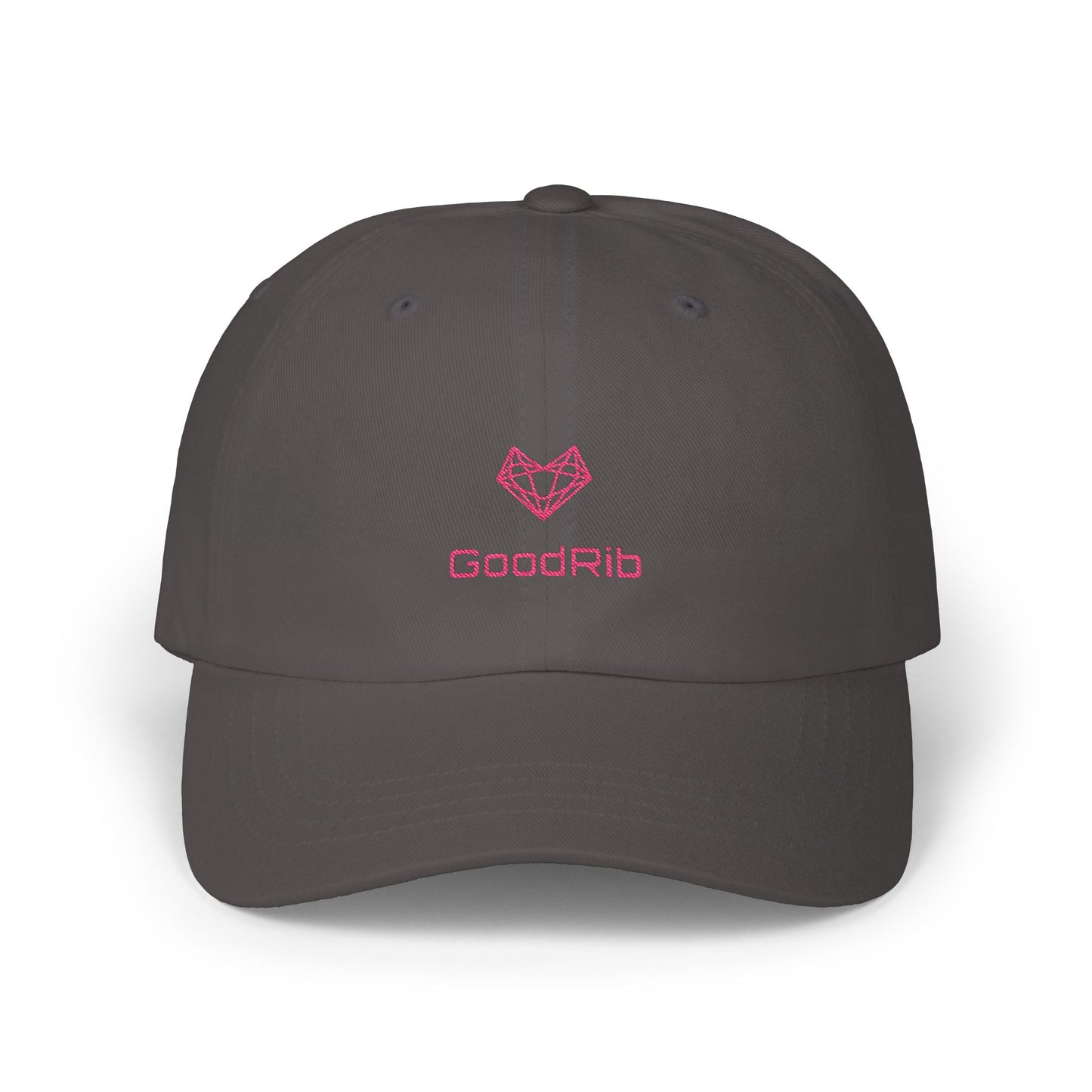 Classic Dad Cap - Stylish White Baseball Hat with GoodRib Logo