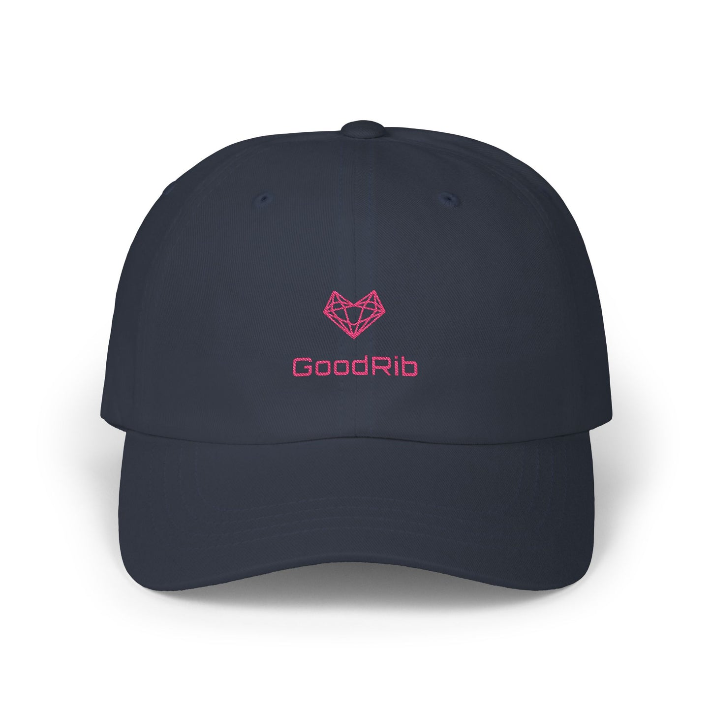 Classic Dad Cap - Stylish White Baseball Hat with GoodRib Logo