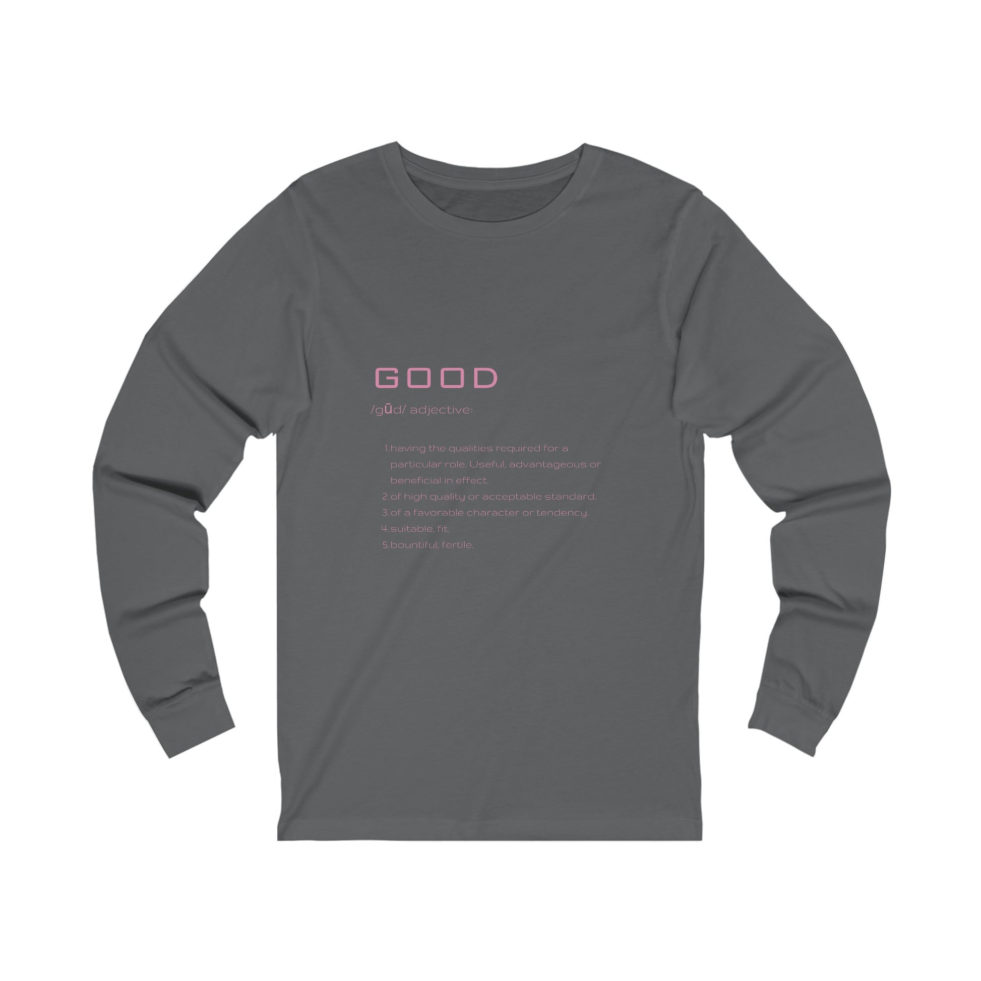 Good Definition Long Sleeve Tee, Gray