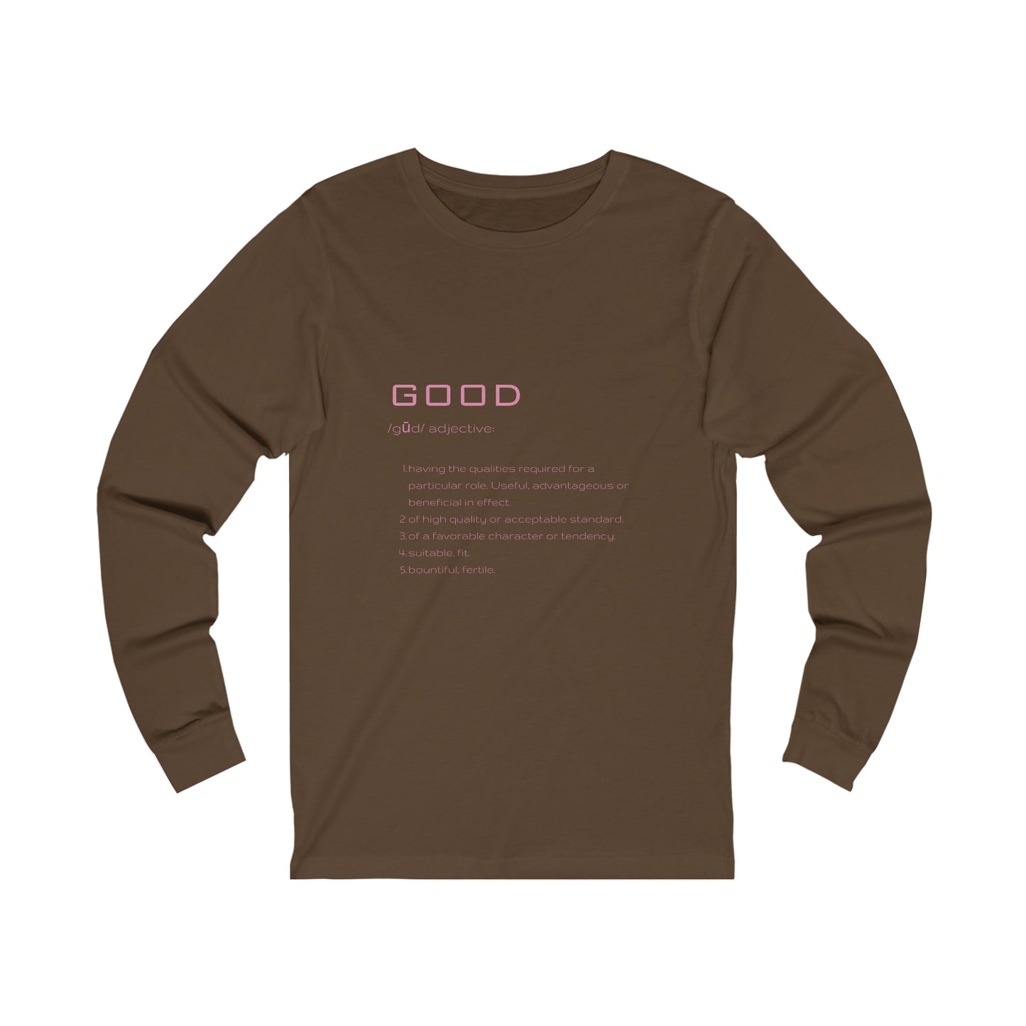 Good Definition Long Sleeve Tee, brown