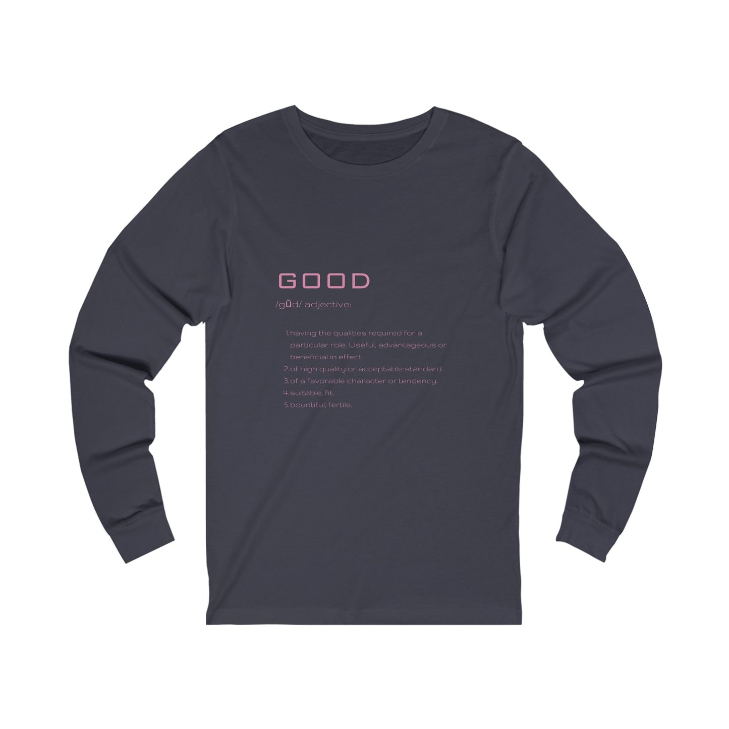 Good Definition Long Sleeve Tee, dark gray