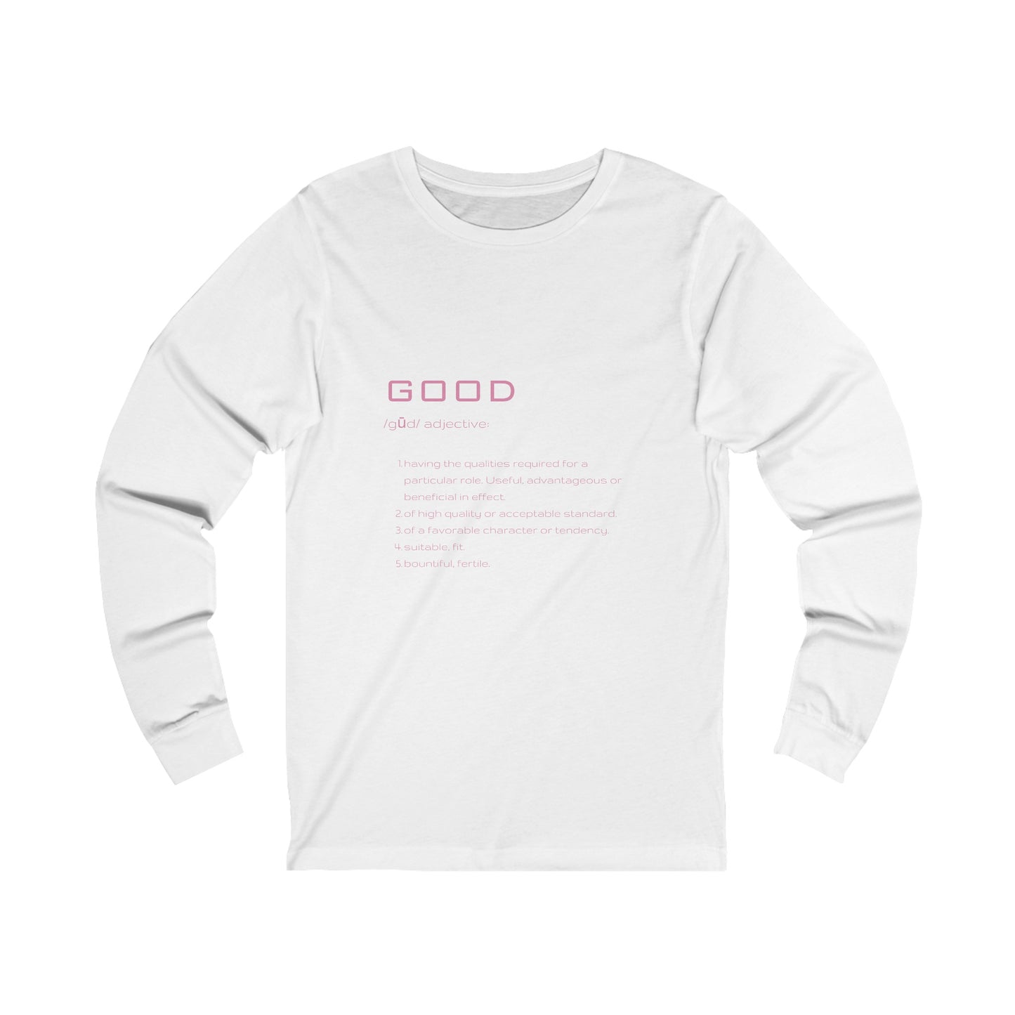 Good Definition Long Sleeve Tee, white