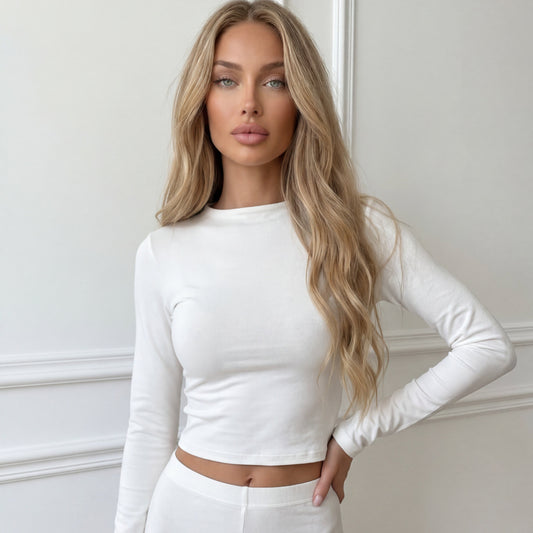 The Form Layer Crop Porcelain