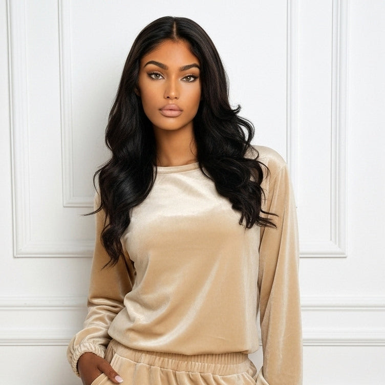 Velvet Lounge Sweatpants | Lady of Leisure Velvet Lounge Pant Buttercream