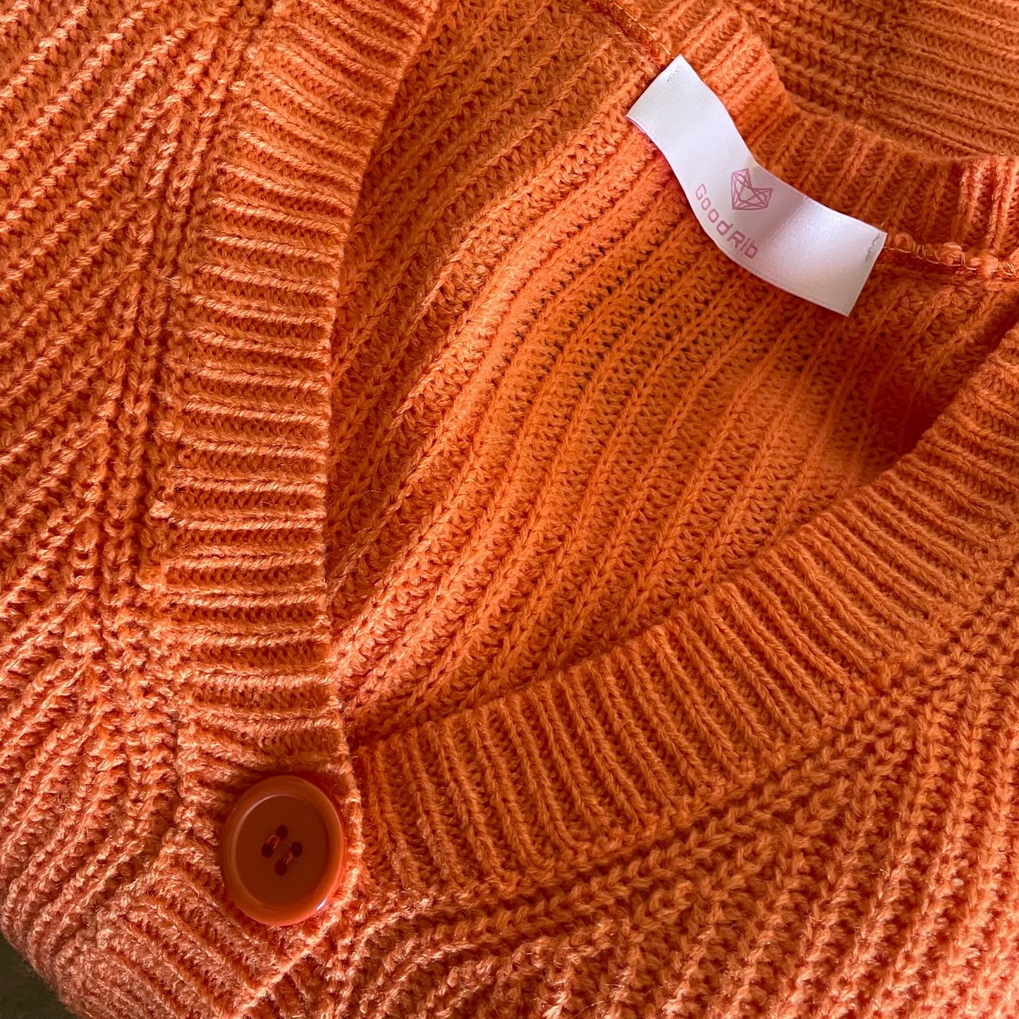 Cozy Doll Knit Sweater Crop Fire Mandarin