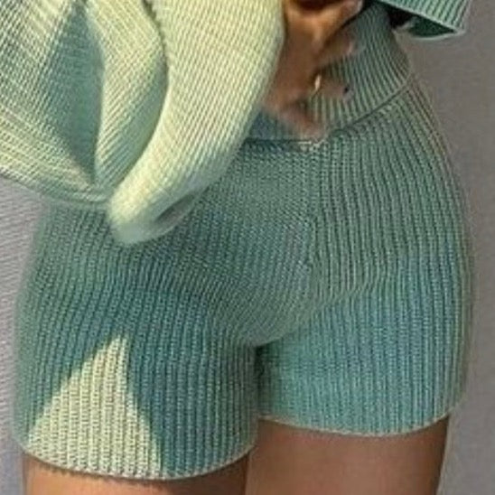 womens knit shorts